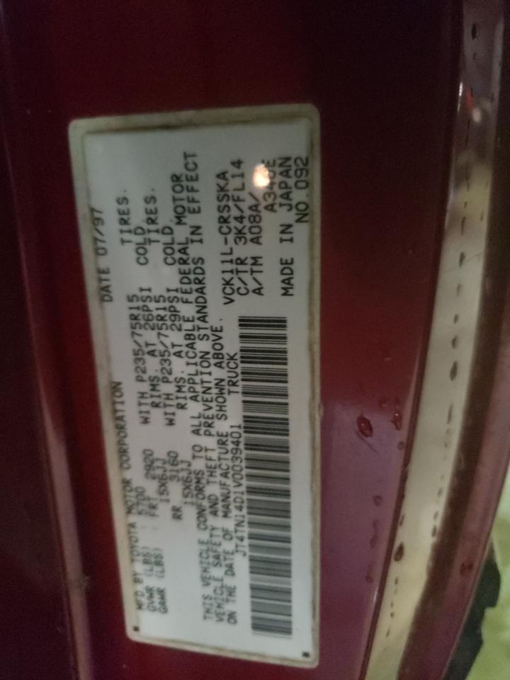 JT4TN14D1V0039401 1997 Toyota T100 Xtracab Sr5
