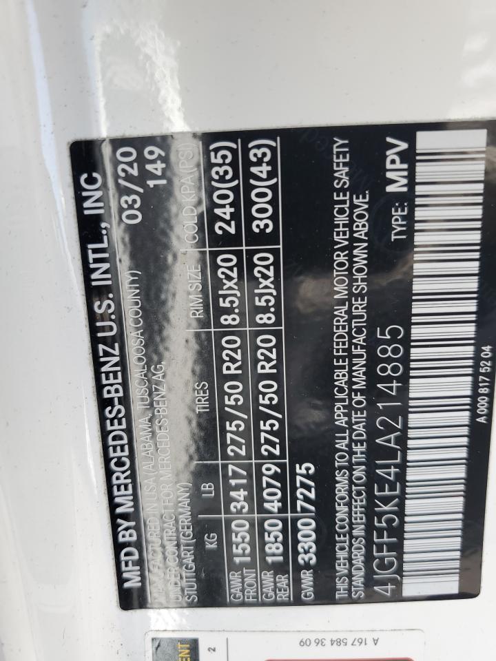 4JGFF5KE4LA214885 2020 Mercedes-Benz Gls 450 4Matic