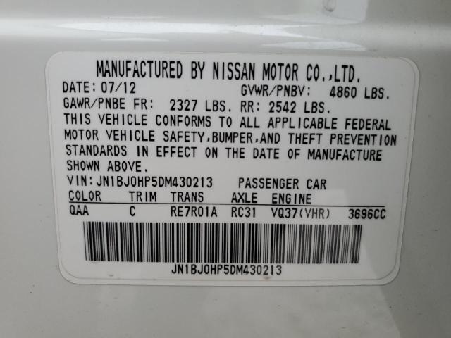 2013 Infiniti Ex37 Base VIN: JN1BJ0HP5DM430213 Lot: 53952674