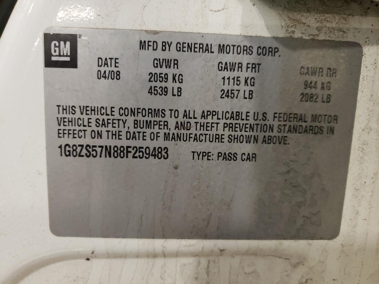 1G8ZS57N88F259483 2008 Saturn Aura Xe