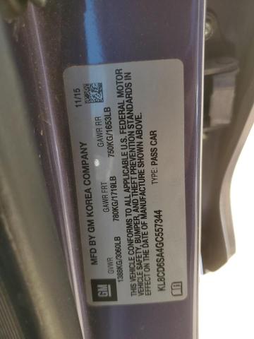 2016 CHEVROLET SPARK 1LT - KL8CD6SA4GC557344