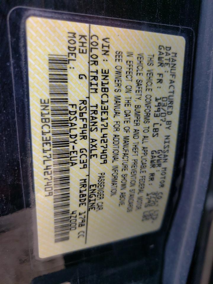 3N1BC13E17L427409 2007 Nissan Versa S