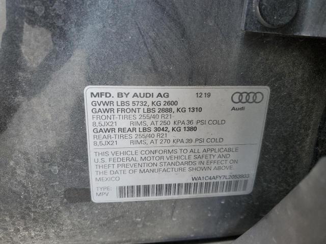 2020 Audi Sq5 Prestige VIN: WA1C4AFY7L2053933 Lot: 56113364