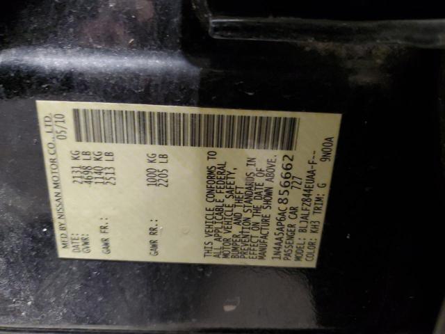 2010 Nissan Maxima S VIN: 1N4AA5AP6AC856662 Lot: 56082414