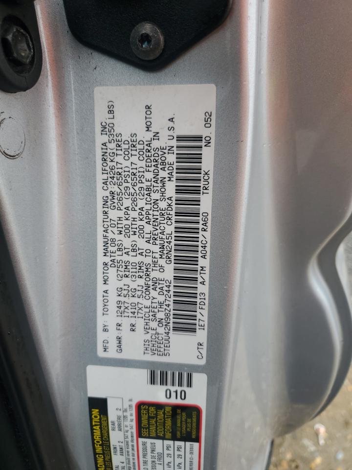 5TEUU42N98Z472442 2008 Toyota Tacoma Access Cab