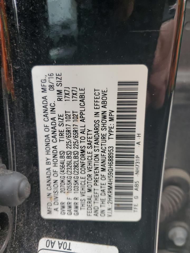 2HKRM4H59GH688953 2016 Honda Cr-V Ex