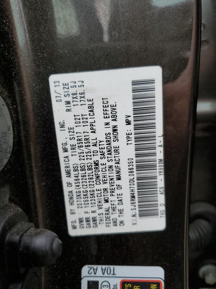 5J6RM4H70DL086350 2013 Honda Cr-V Exl