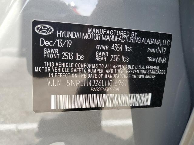 2020 Hyundai Sonata Limited VIN: 5NPEH4J26LH016961 Lot: 54750124