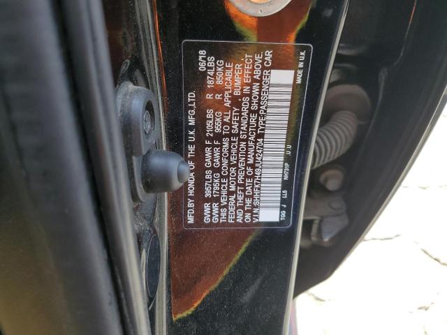 2018 Honda Civic Sport VIN: SHHFK7H49JU424704 Lot: 55709554