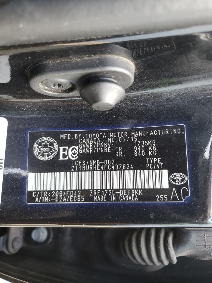 2T1BURHE4FC437824 2015 Toyota Corolla L