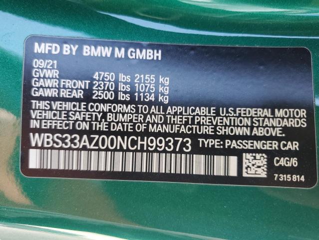 VIN WBS33AZ00NCH99373 2022 BMW M4, Competition no.13