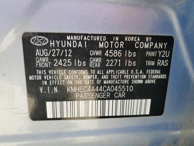 2012 Hyundai Sonata Hybrid VIN: KMHEC4A44CA045510 Lot: 53799144