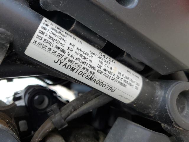 2021 YAMAHA XTZ690 JYADM10E5MA000790