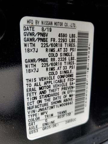 2020 Nissan Rogue S VIN: JN8AT2MT1LW009940 Lot: 53739744