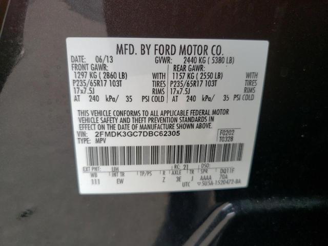 2013 Ford Edge Se VIN: 2FMDK3GC7DBC62305 Lot: 53244704