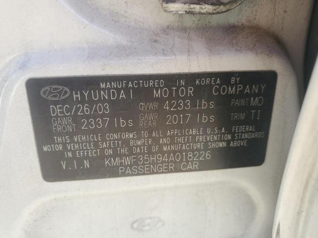 2004 Hyundai Sonata Gls VIN: KMHWF35H94A018226 Lot: 54207564