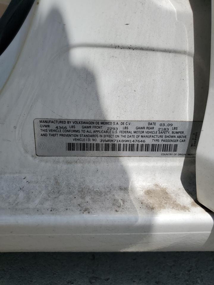 3VWRM71K89M147646 2009 Volkswagen Jetta Se