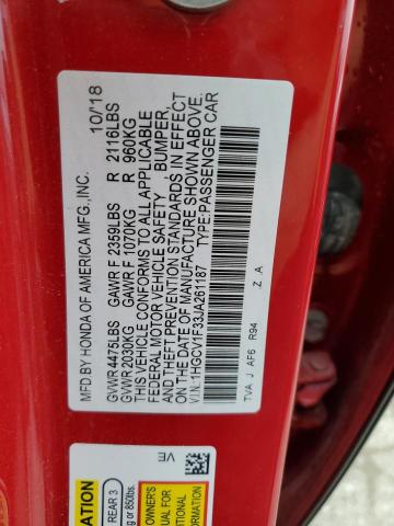 2018 HONDA ACCORD SPO - 1HGCV1F33JA261187