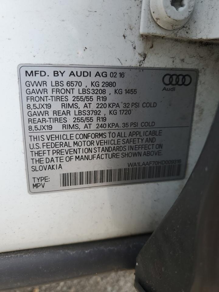 WA1LAAF70HD009316 2017 Audi Q7 Premium Plus