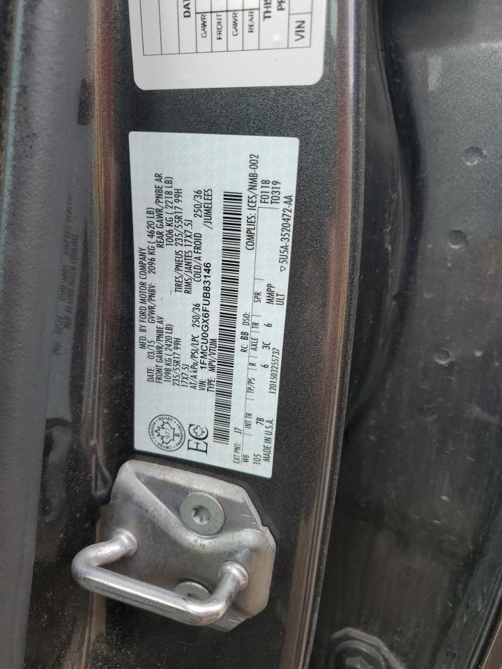 1FMCU0GX6FUB83146 2015 Ford Escape Se