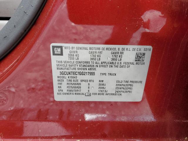 2016 CHEVROLET SILVERADO - 3GCUKTEC7GG217955