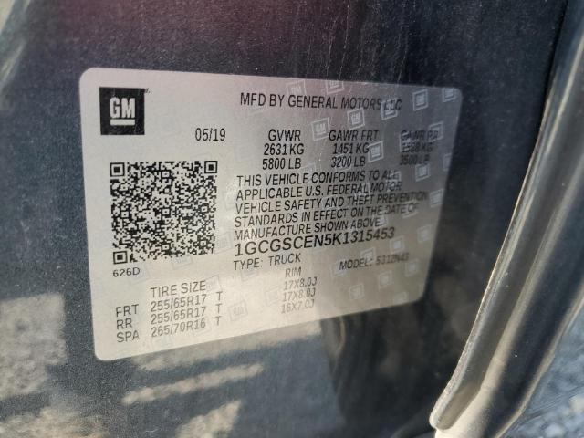 2019 Chevrolet Colorado Lt VIN: 1GCGSCEN5K1315453 Lot: 56683244