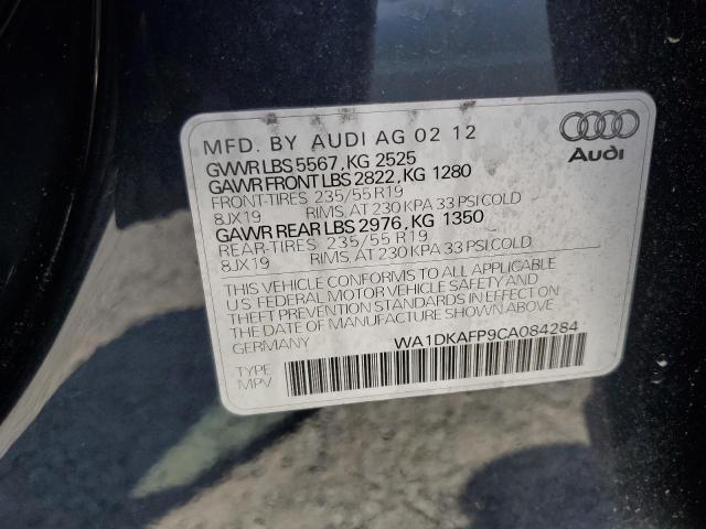 2012 Audi Q5 Premium Plus VIN: WA1DKAFP9CA084284 Lot: 53398634