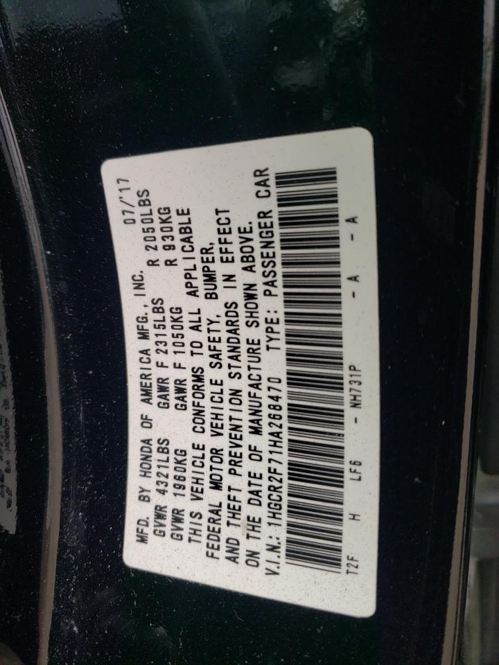 1HGCR2F71HA268470 2017 Honda Accord Ex