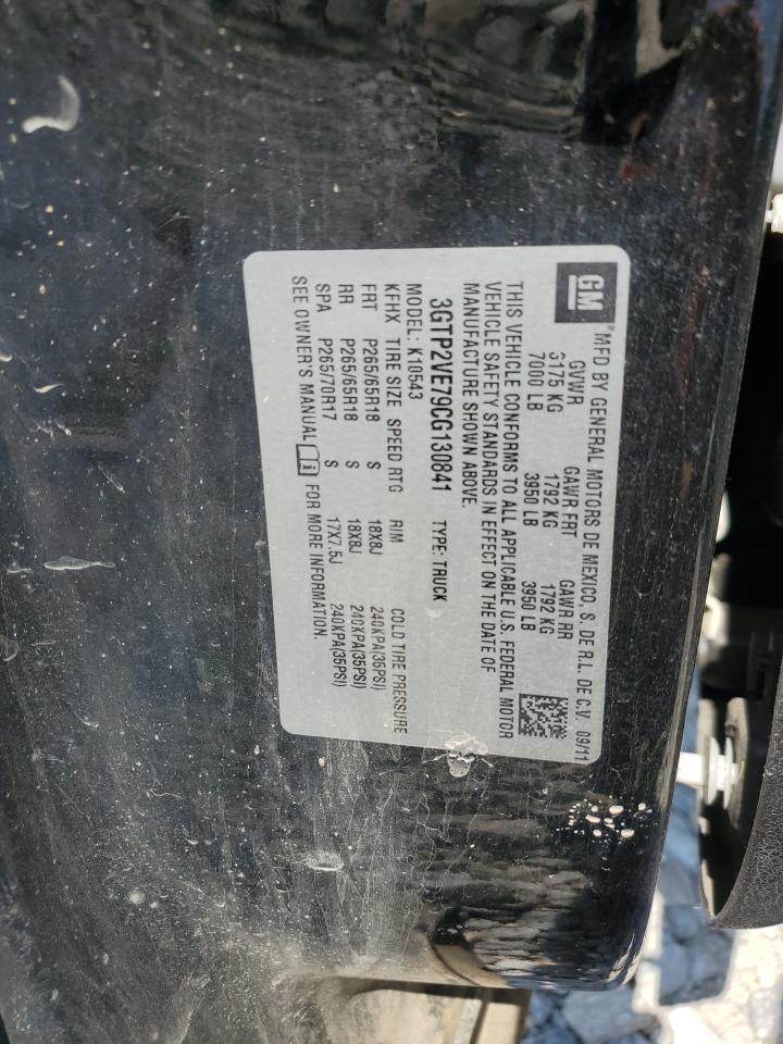 3GTP2VE79CG130841 2012 GMC Sierra K1500 Sle