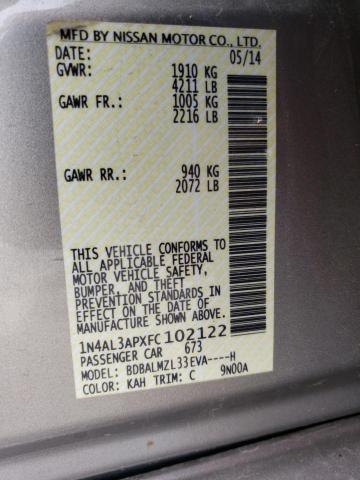 2015 NISSAN ALTIMA 2.5 - 1N4AL3APXFC102122