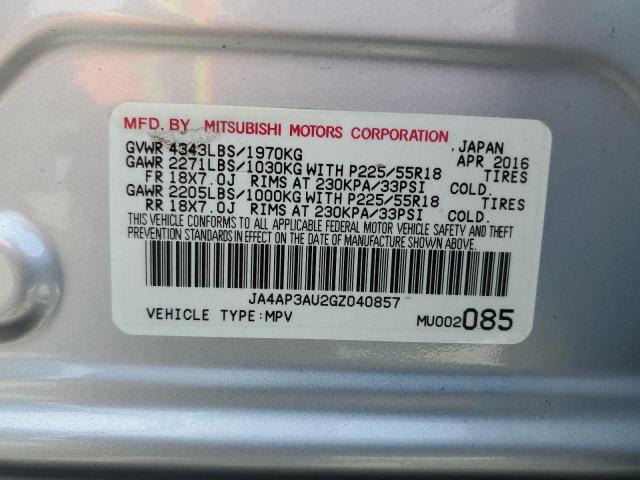 2016 Mitsubishi Outlander Sport Es VIN: JA4AP3AU2GZ040857 Lot: 54251224