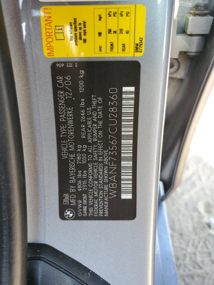 WBANF73567CU28360 2007 BMW 530 Xi