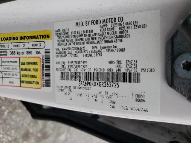 2016 FORD FUSION TIT - 3FA6P0RUXGR363725