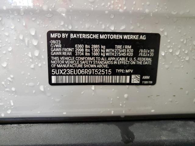 2024 BMW X5 xDrive40I VIN: 5UX23EU06R9T52515 Lot: 53536364