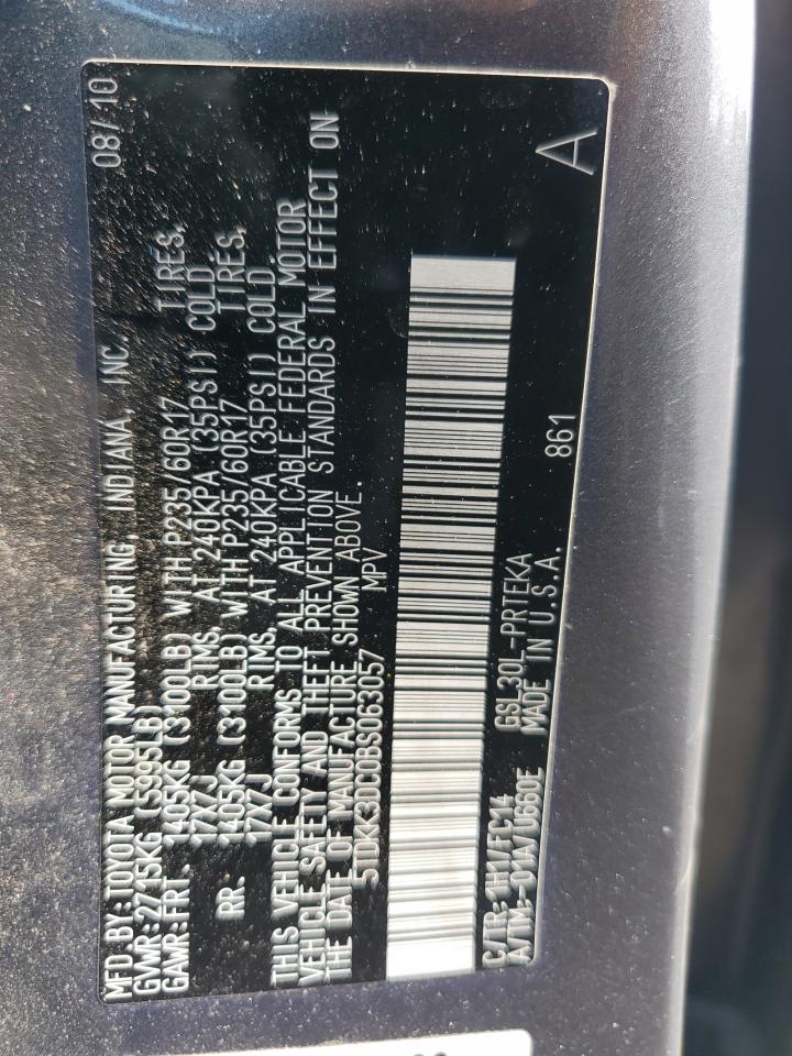 5TDKK3DC0BS063057 2011 Toyota Sienna Le