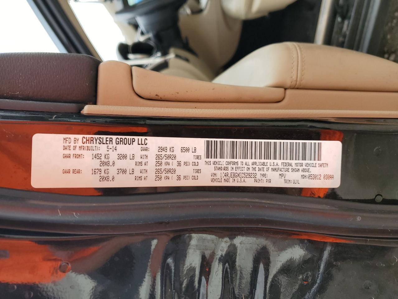 1C4RJEBGXEC529232 2014 Jeep Grand Cherokee Limited