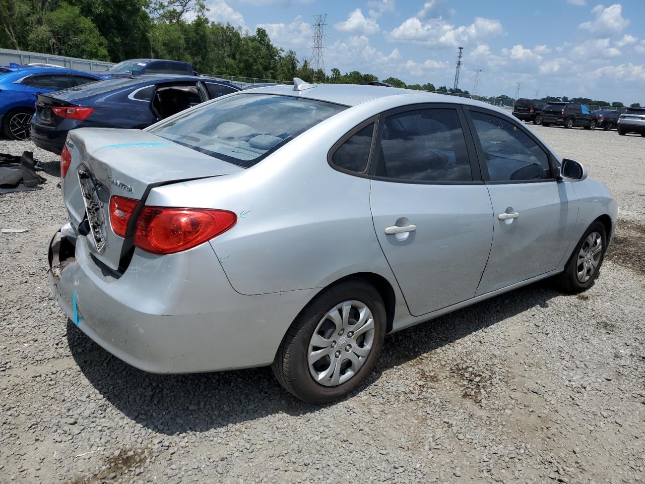 KMHDU4AD1AU076587 2010 Hyundai Elantra Blue