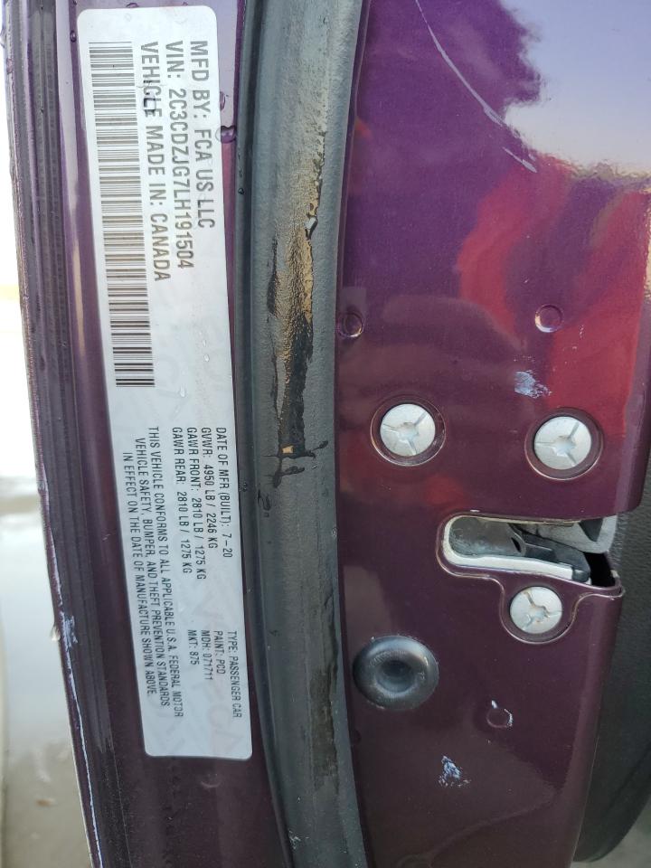 2C3CDZJG7LH191504 2020 Dodge Challenger Gt