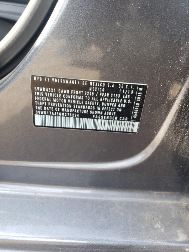 3VWD17AJ3GM276224 2016 Volkswagen Jetta Sport
