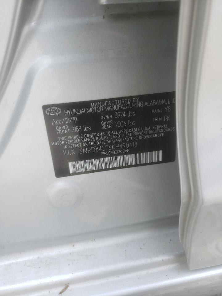 5NPD84LF6KH490418 2019 Hyundai Elantra Sel