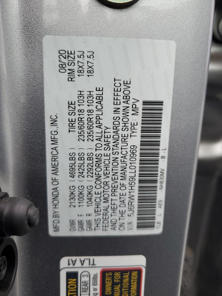 5J6RW1H59LL010969 2020 Honda Cr-V Ex