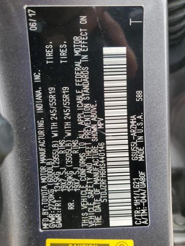 2017 Toyota Highlander Se VIN: 5TDJZRFH6HS440146 Lot: 55737794