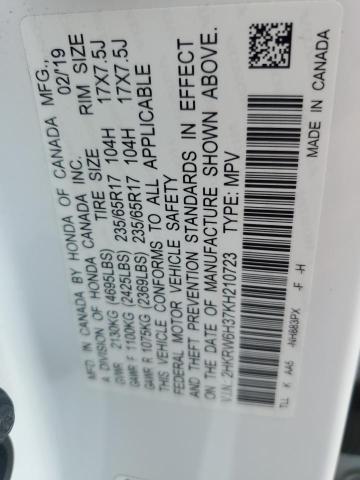 2019 Honda Cr-V Lx VIN: 2HKRW6H37KH210723 Lot: 53511874