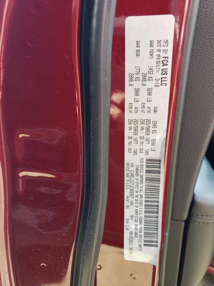 1C4RDJDG7JC369267 2018 Dodge Durango Gt