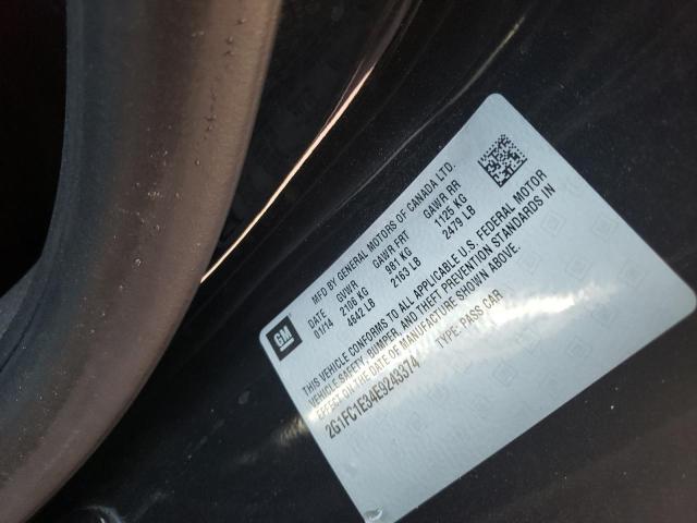 2014 Chevrolet Camaro Lt VIN: 2G1FC1E34E9243374 Lot: 56089124