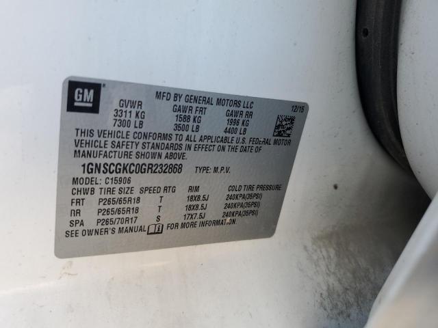 2016 CHEVROLET SUBURBAN C - 1GNSCGKC0GR232868