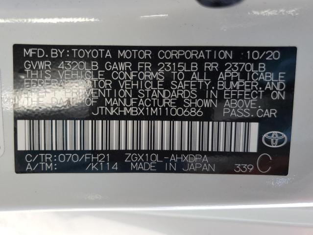 2021 TOYOTA C-HR XLE - JTNKHMBX1M1100686