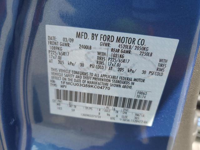 2009 Ford Escape Xlt VIN: 1FMCU03G59KC04770 Lot: 54649574