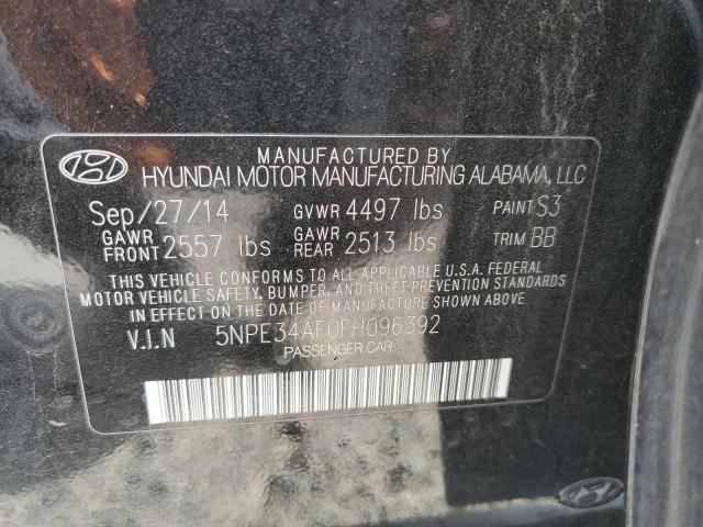 2015 Hyundai Sonata Sport VIN: 5NPE34AF0FH096392 Lot: 54646324