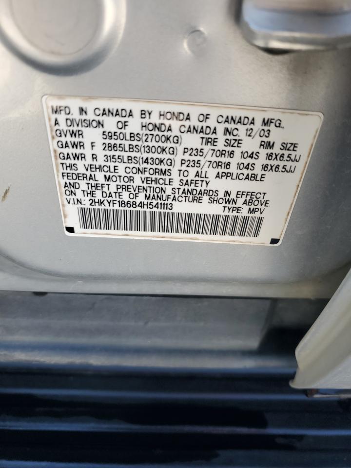 2HKYF18684H541113 2004 Honda Pilot Exl